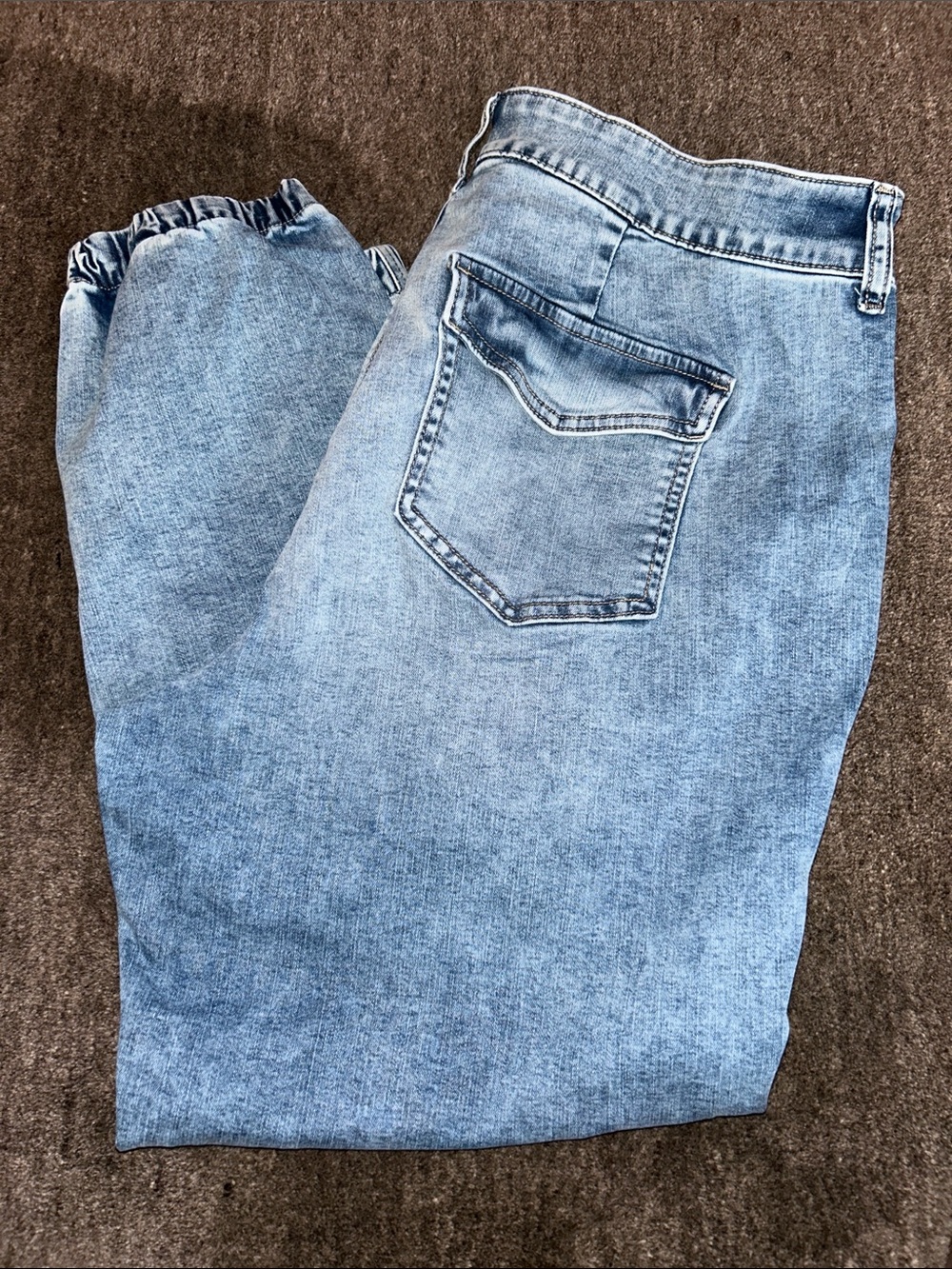 Torrid Light Blue Washed Relaxed Denim Joggers - Picture 4 of 4